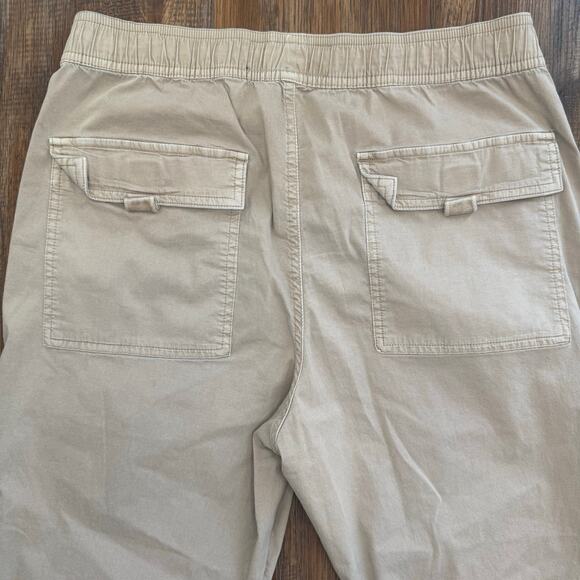 Abercrombie & Fitch Loose size SMALL khaki drawstring pants jogger pockets - Picture 9 of 12